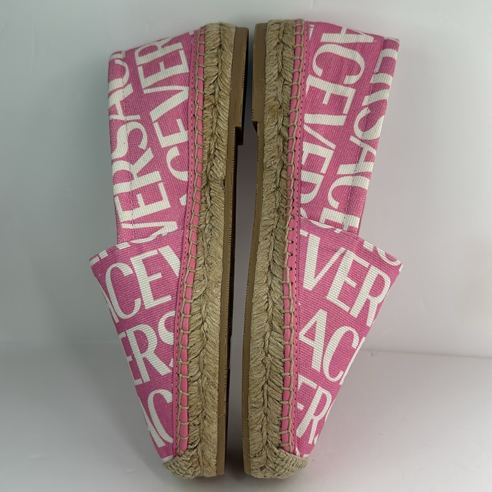 New Authentic VERSACE Espadrilles Rosado Versace La Greca Signature - Picture 11 of 15